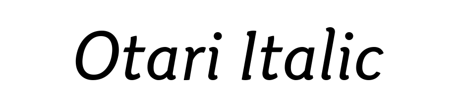 Otari Italic cкачати шрифт безкоштовно